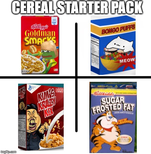 Blank Starter Pack | CEREAL STARTER PACK | image tagged in memes,blank starter pack | made w/ Imgflip meme maker