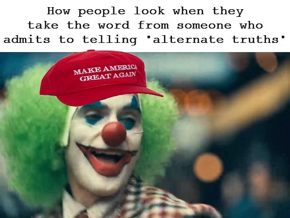 High Quality Joker Looking Like A Clown Taking The Word Of Trump Blank Meme Template