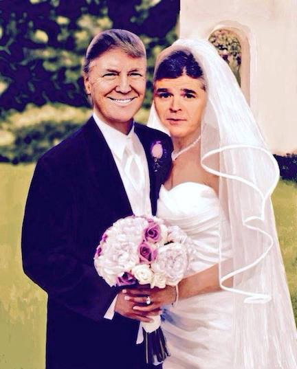 High Quality Trump Hannity wedding marriage bride Blank Meme Template