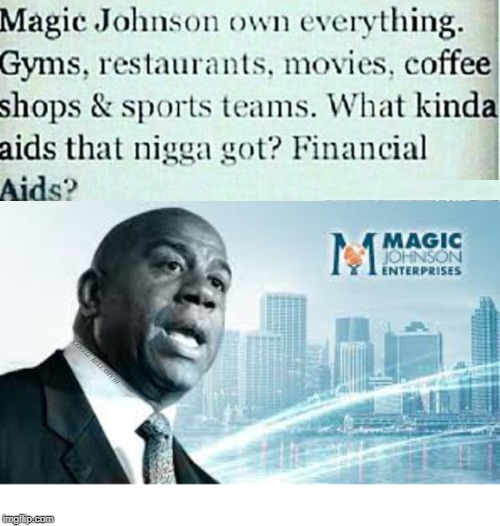 COVELL BELLAMY III | image tagged in magic johnson aids | made w/ Imgflip meme maker