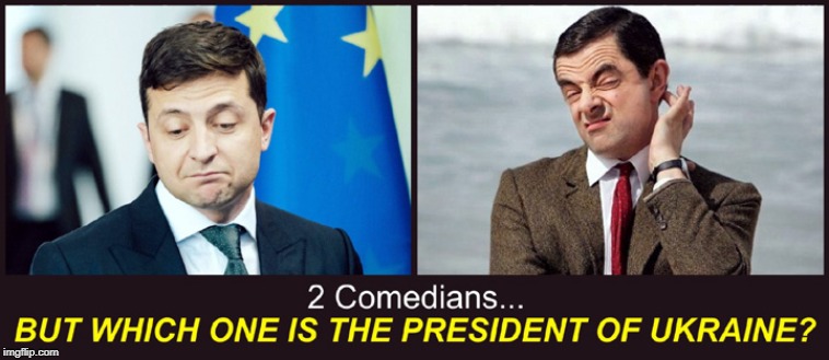 Mr. Zelensky or Mr. Bean? | image tagged in ukraine,president,zelensky,mr bean,comedians | made w/ Imgflip meme maker