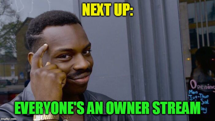 Good idea? | NEXT UP:; EVERYONE'S AN OWNER STREAM | image tagged in memes,roll safe think about it,funny,mods,owner,meme stream | made w/ Imgflip meme maker