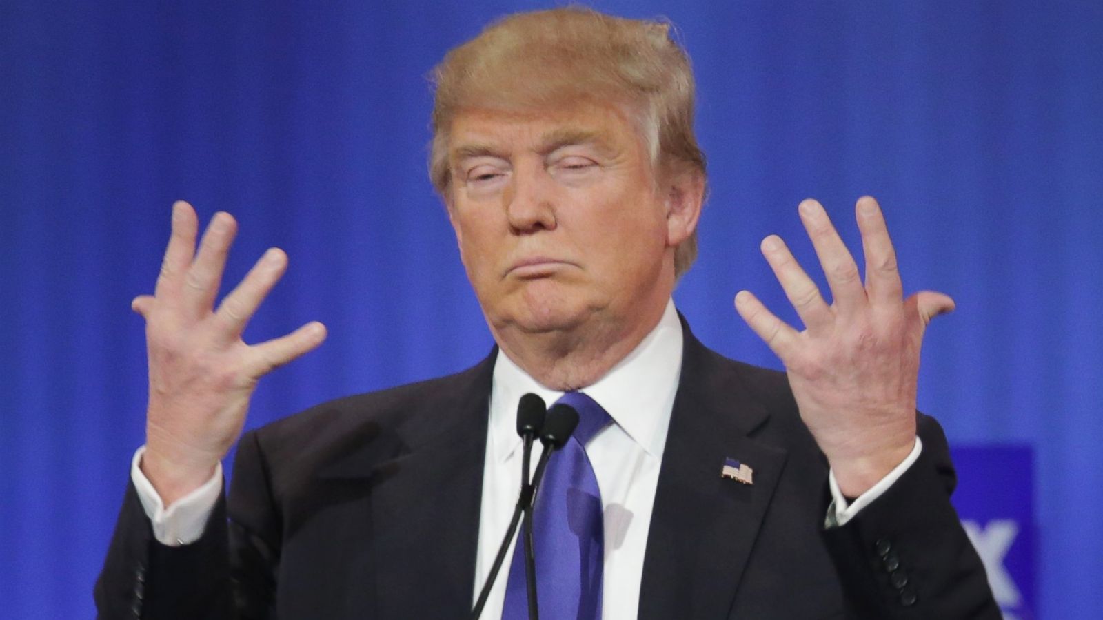 High Quality 10 Finger Trump Blank Meme Template