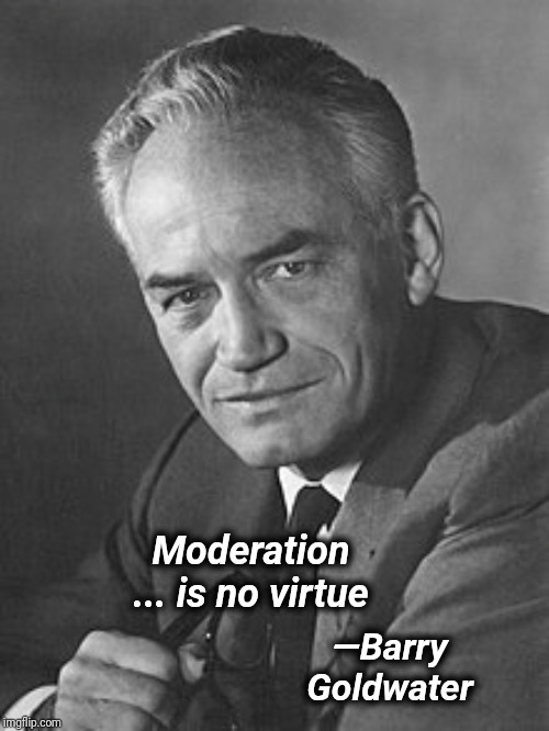 —Barry Goldwater; Moderation ... is no virtue | image tagged in memes,imgflip mods,halle berry,gold,water,meanwhile on imgflip | made w/ Imgflip meme maker