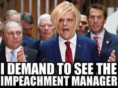 demand impeachment manager Blank Meme Template