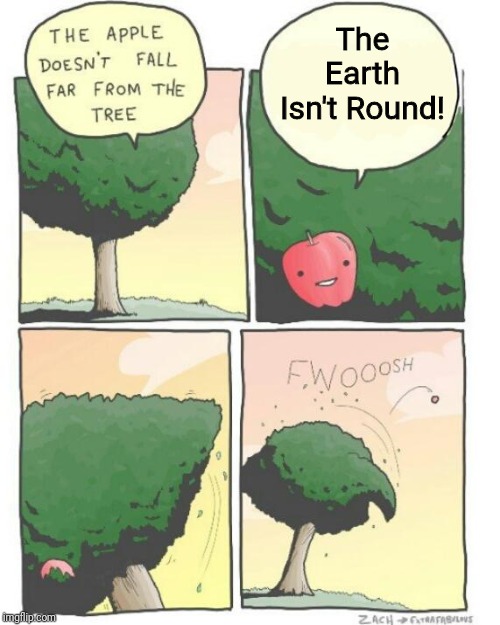 Apple Tree | The Earth Isn't Round! | image tagged in apple tree | made w/ Imgflip meme maker
