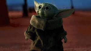 Baby yoda looking up Blank Meme Template