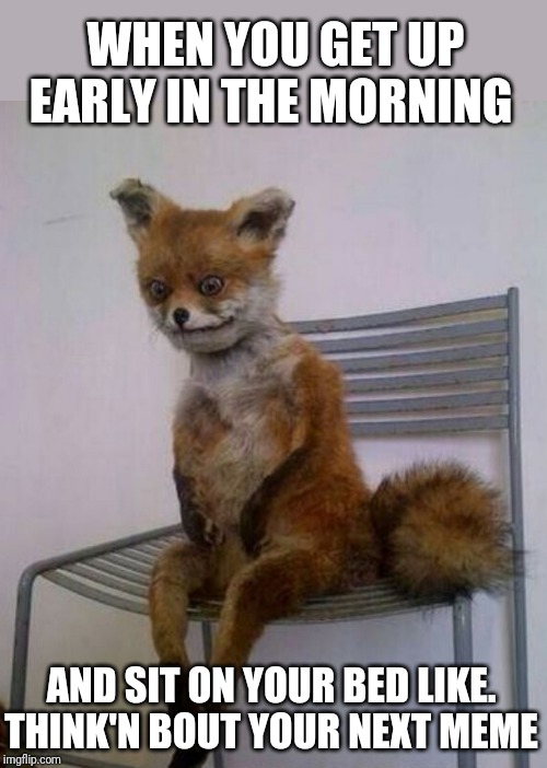 Story of my life |  WHEN YOU GET UP EARLY IN THE MORNING; AND SIT ON YOUR BED LIKE.
THINK'N BOUT YOUR NEXT MEME | image tagged in dank memes,making memes | made w/ Imgflip meme maker