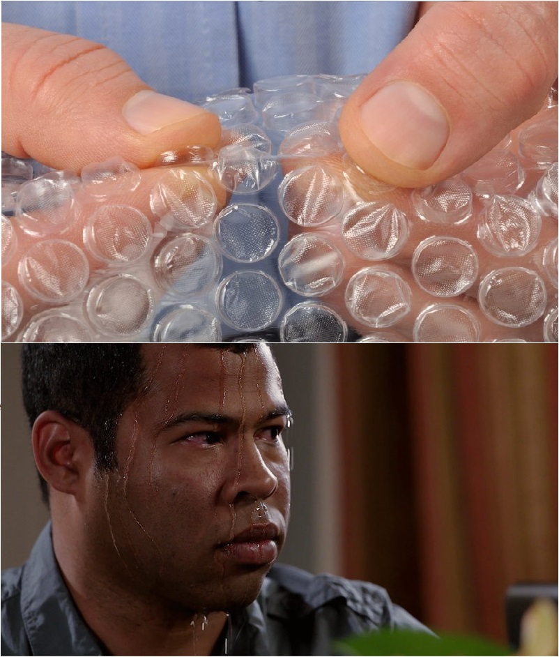 Bubble wrap sweat Blank Meme Template