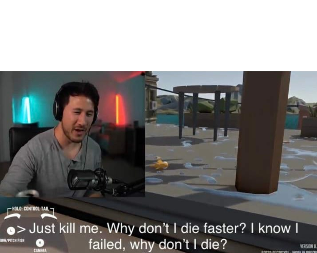 High Quality Why don't I die faster Blank Meme Template