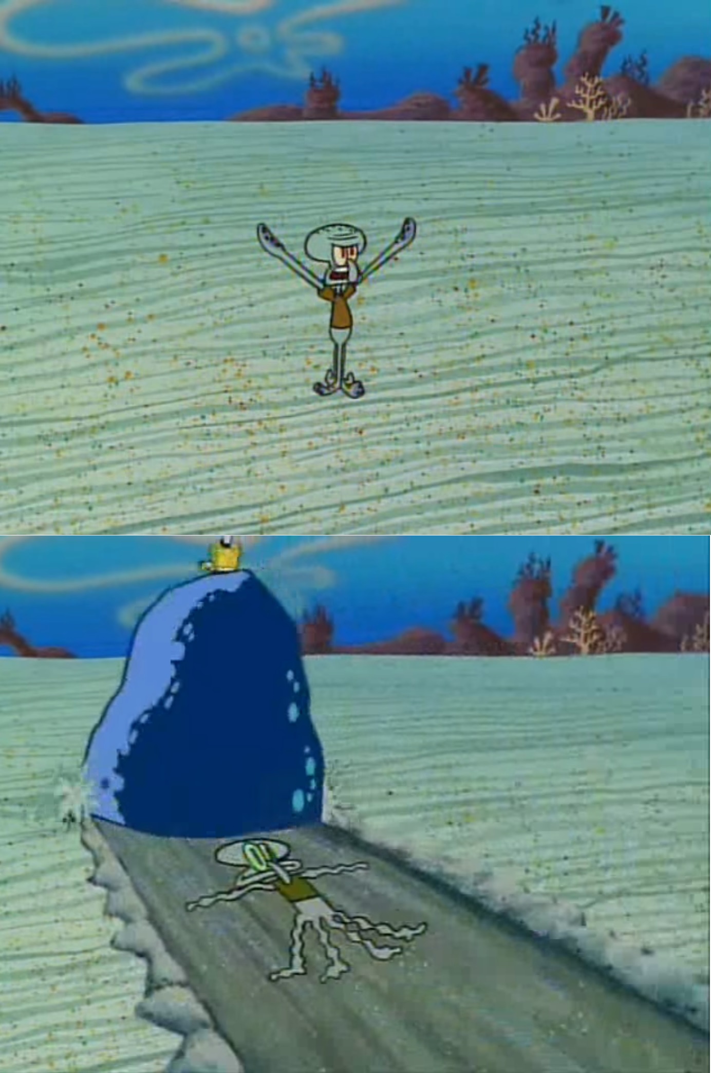 Spongebob "Rock" meme template Blank Meme Template