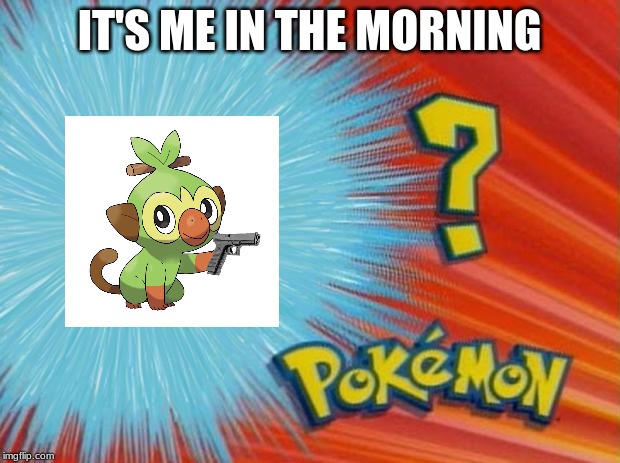 who is that pokemon | IT'S ME IN THE MORNING | image tagged in who is that pokemon | made w/ Imgflip meme maker