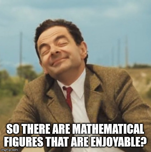 Mr Bean Happy face | SO THERE ARE MATHEMATICAL FIGURES THAT ARE ENJOYABLE? | image tagged in mr bean happy face | made w/ Imgflip meme maker