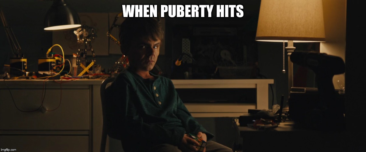 Puberty Be Like | WHEN PUBERTY HITS | image tagged in puberty | made w/ Imgflip meme maker