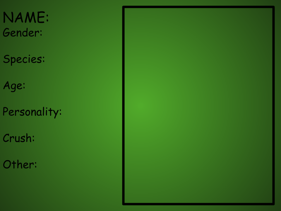 Bio sheet template for BC Blank Meme Template