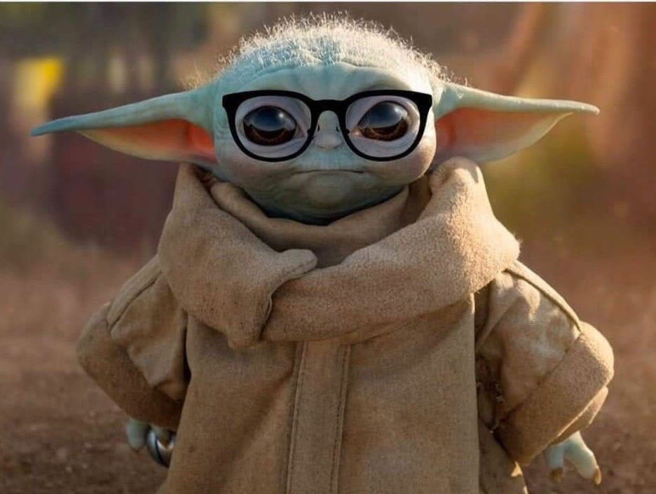 High Quality Baby Yoda glasses Blank Meme Template