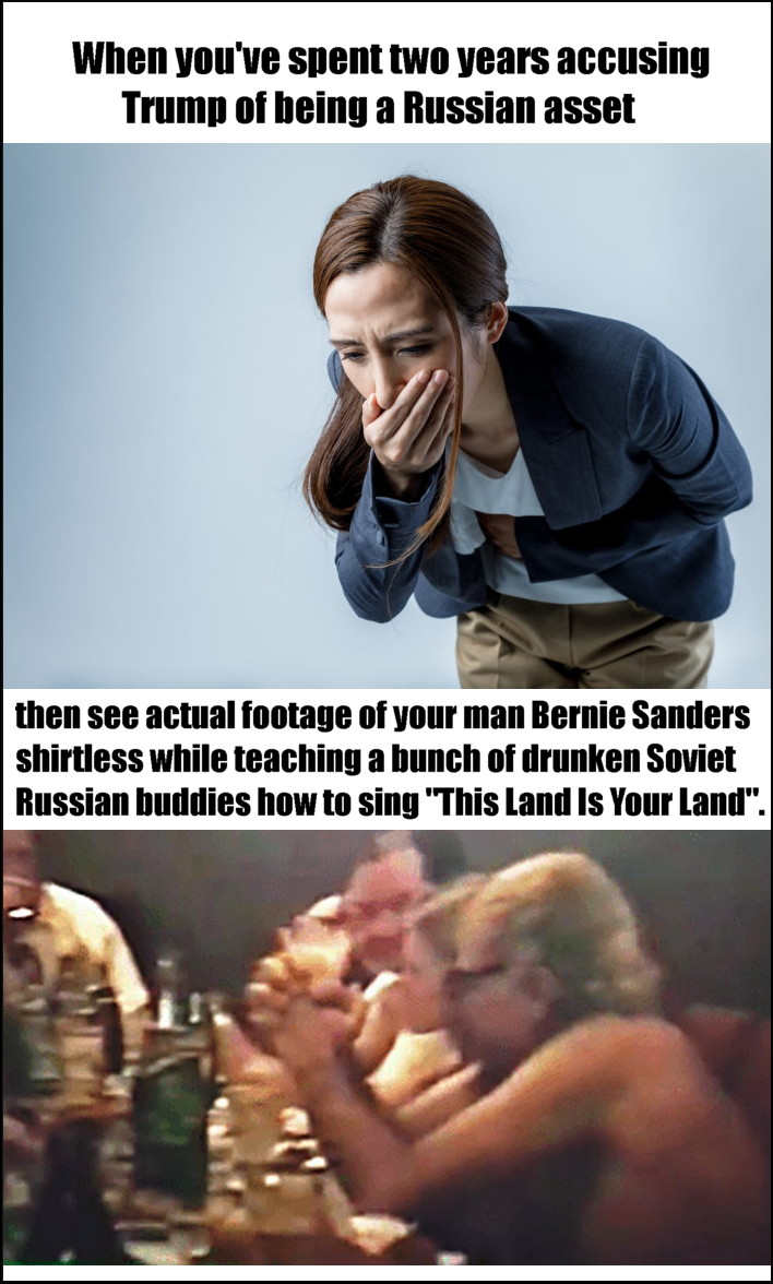 Bernie Sanders and the Russian gag factor Blank Meme Template