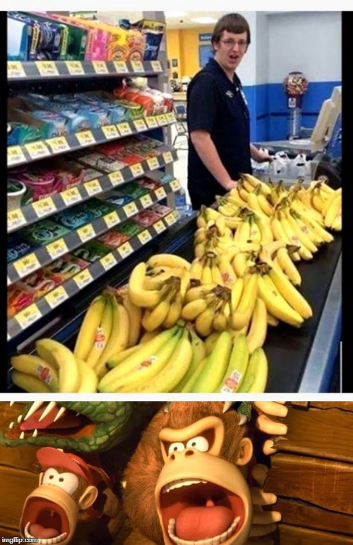 THATS A LOT OF BANANAS | image tagged in memes,donkey kong,bananas,walmart,wtf | made w/ Imgflip meme maker