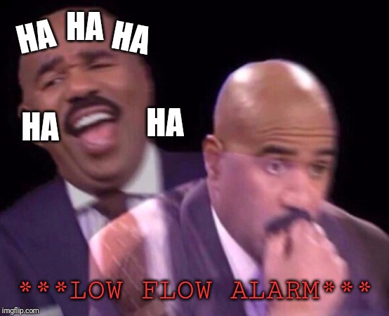 I LOVE THE KINDA LAUGH WHERE YOU ALMOST PASS OUT | HA; HA; HA; HA; HA; ***LOW FLOW ALARM*** | image tagged in steve harvey laughing serious | made w/ Imgflip meme maker