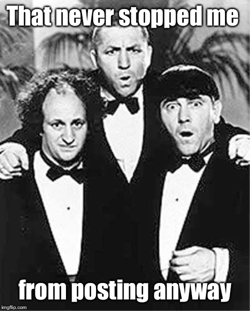 The Three Stooges | That never stopped me from posting anyway | image tagged in the three stooges | made w/ Imgflip meme maker