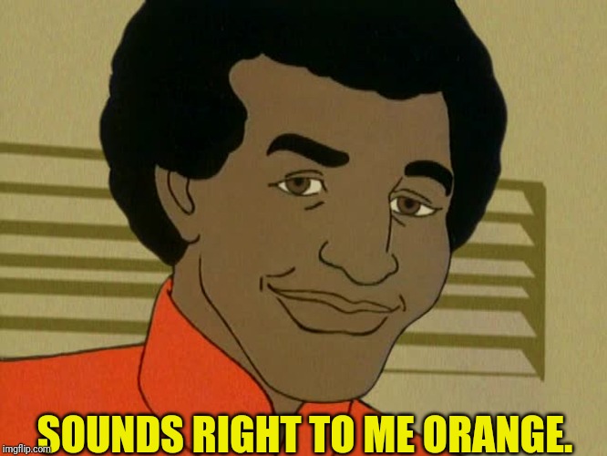 SOUNDS RIGHT TO ME ORANGE. | image tagged in drquinn | made w/ Imgflip meme maker