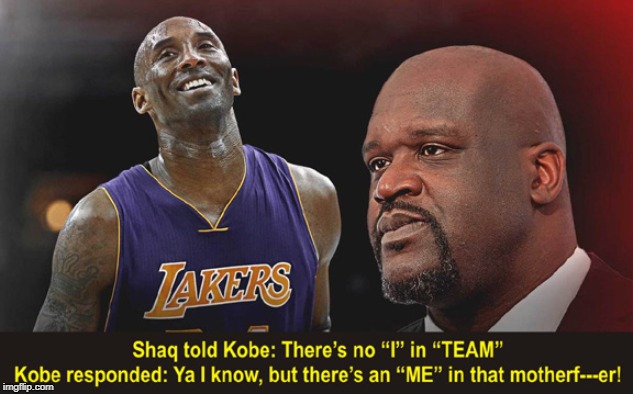 Shaq's Tribute to Kobe | image tagged in kobe bryant,shaq,tribute,love | made w/ Imgflip meme maker
