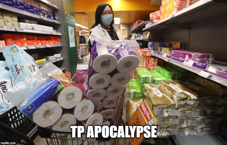 HK COVID-19 TP | TP APOCALYPSE | image tagged in toilet roll,tp,no2,apocalypse,hong kong | made w/ Imgflip meme maker
