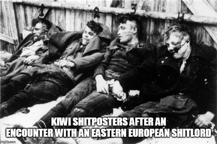 KIWI SHITPOSTERS AFTER AN ENCOUNTER WITH AN EASTERN EUROPEAN SHITLORD | made w/ Imgflip meme maker