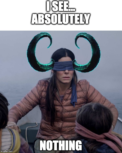Bird Box | I SEE...
ABSOLUTELY; NOTHING | image tagged in memes,bird box | made w/ Imgflip meme maker