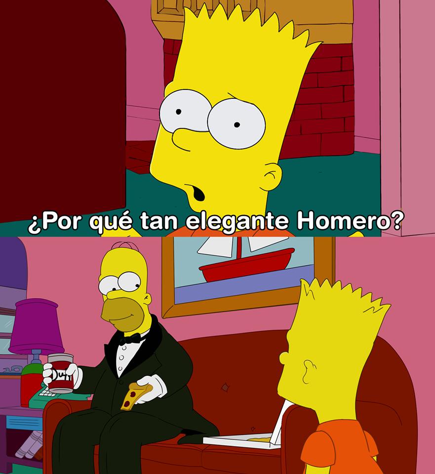 Por que tan elegante Homero Blank Meme Template