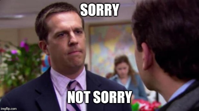 Sorry I annoyed you | SORRY NOT SORRY | image tagged in sorry i annoyed you | made w/ Imgflip meme maker