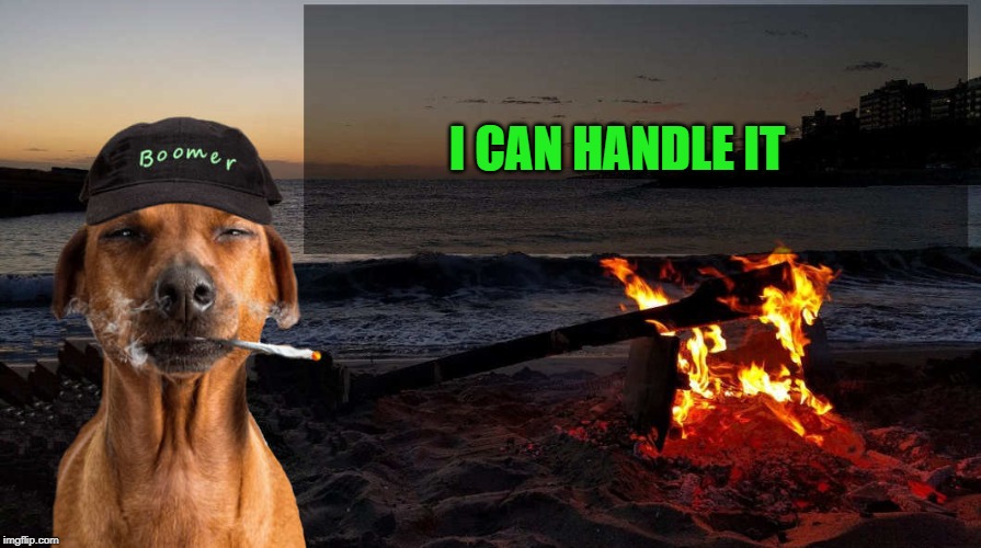 I CAN HANDLE IT | image tagged in boomer says by kewlew | made w/ Imgflip meme maker