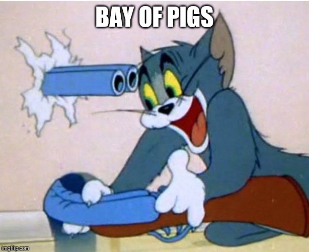 Tom and Jerry | BAY OF PIGS | image tagged in tom and jerry | made w/ Imgflip meme maker