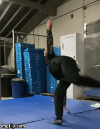 I made my first gif! One-handed cartwheel : gifs