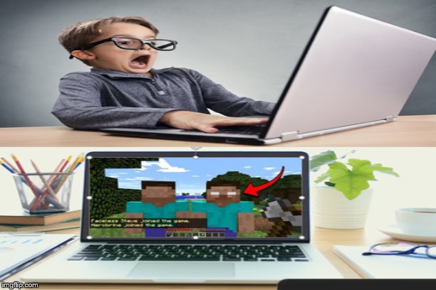 HEROBRINE WAS IN MY MINECRAFT WORLD *NOT CLICKBAIT* | image tagged in omg | made w/ Imgflip meme maker