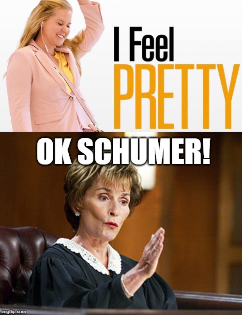 I'm not saying she's not. It's just a pun people! | OK SCHUMER! | image tagged in case dismissed,memes,amy schumer,ok schumer,judge judy | made w/ Imgflip meme maker