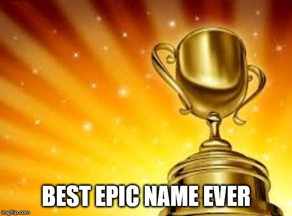 Award | BEST EPIC NAME EVER | image tagged in award | made w/ Imgflip meme maker