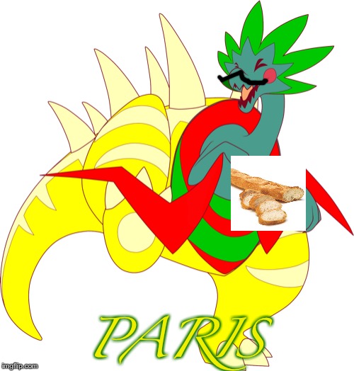 PARIS | image tagged in pterodrake the dracozolt | made w/ Imgflip meme maker