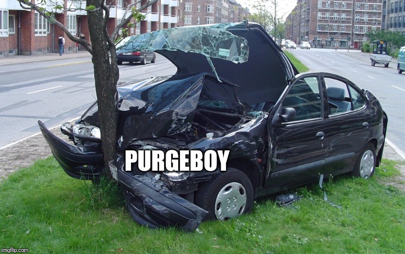 Car Crash | PURGEBOY | image tagged in car crash | made w/ Imgflip meme maker