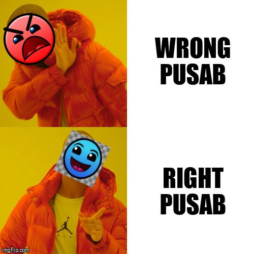 Drake Hotline Bling | WRONG PUSAB; RIGHT PUSAB | image tagged in memes,drake hotline bling | made w/ Imgflip meme maker