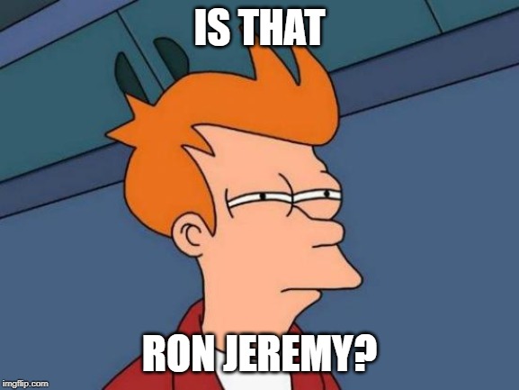 Futurama Fry Meme | IS THAT RON JEREMY? | image tagged in memes,futurama fry | made w/ Imgflip meme maker