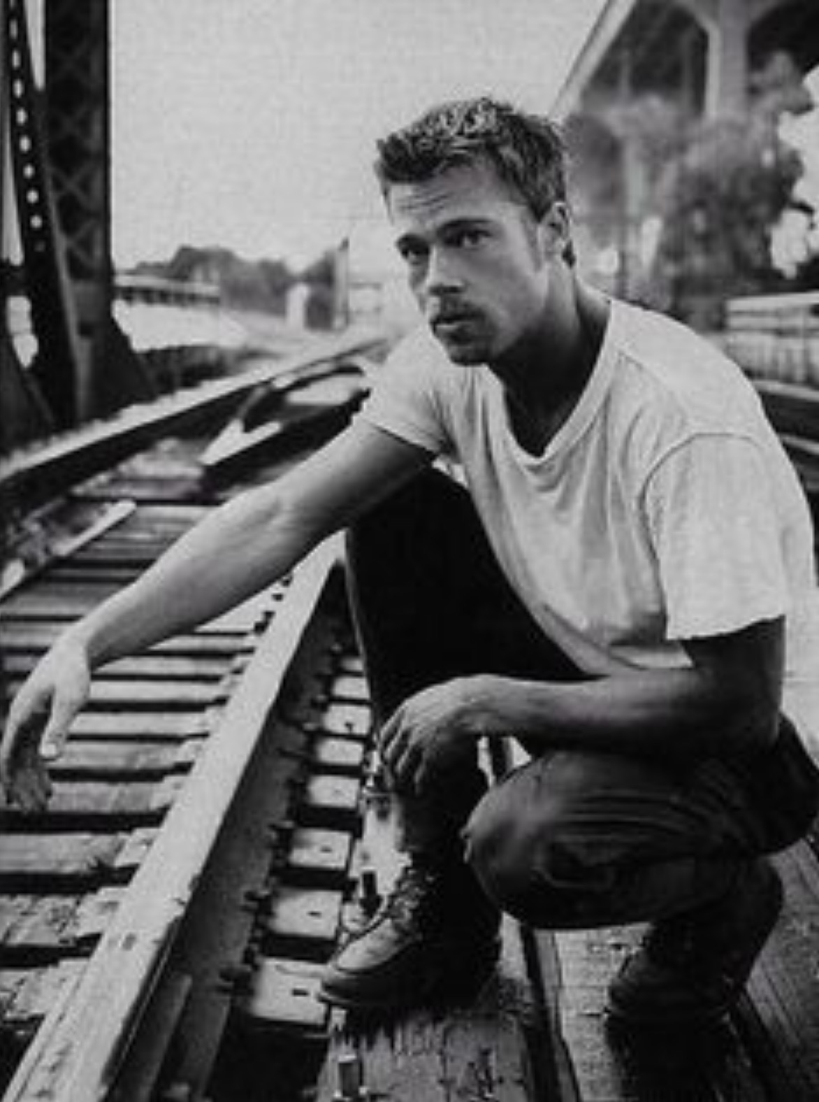 Brad Pitt Railway Blank Meme Template
