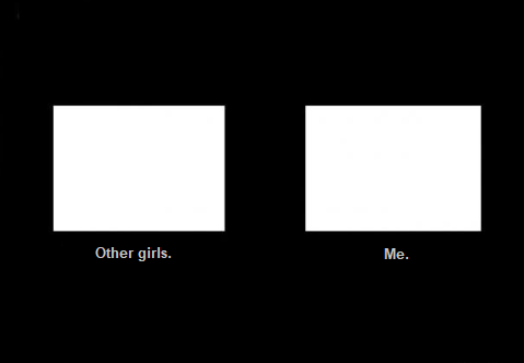 High Quality Me vs Other Girls Blank Meme Template