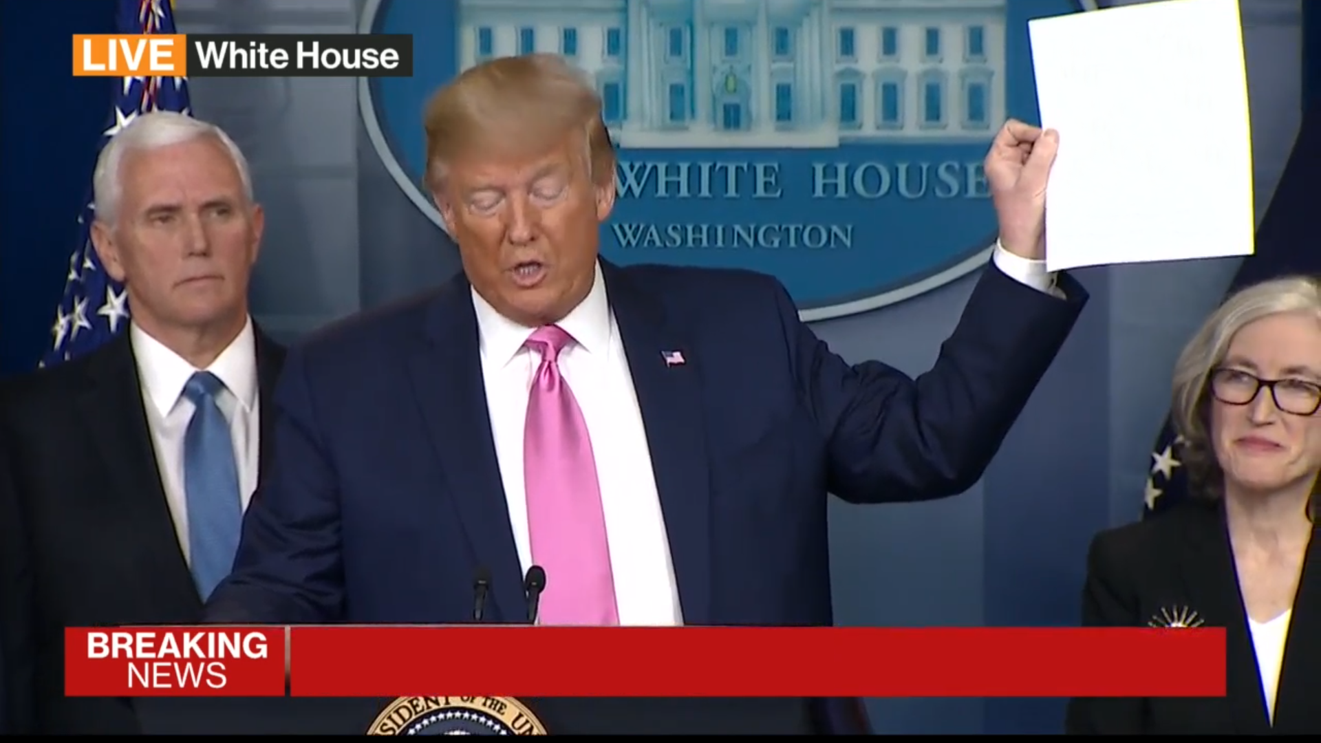 Trump News Briefing Picture Graph Blank Meme Template