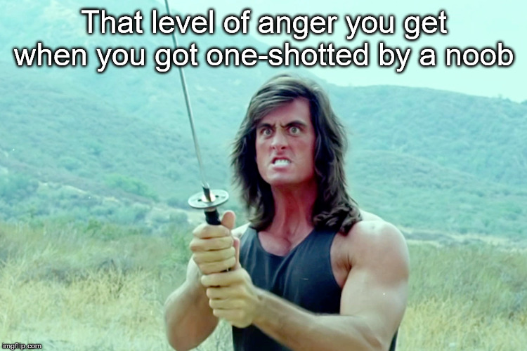 I Hate Game Mods and Cheats | That level of anger you get when you got one-shotted by a noob | image tagged in samurai cop | made w/ Imgflip meme maker