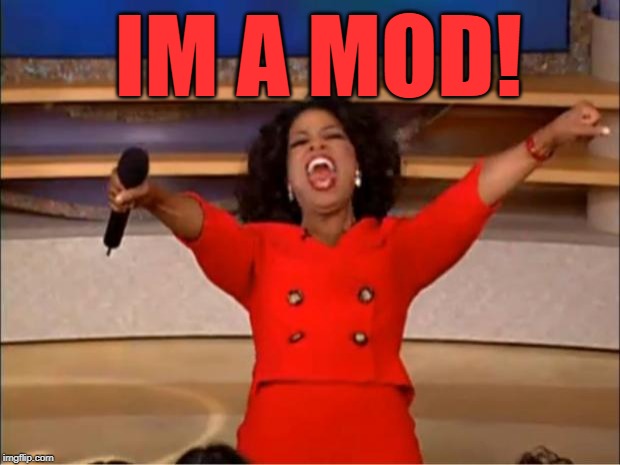 Oprah You Get A | IM A MOD! | image tagged in memes,oprah you get a | made w/ Imgflip meme maker