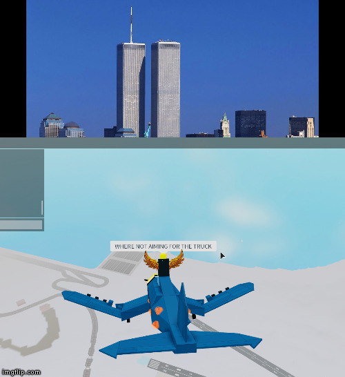 When Roblox Goes Too Far | image tagged in roblox,memes,dark,9/11 | made w/ Imgflip meme maker