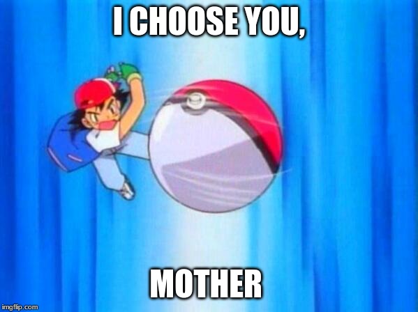 I choose you! | I CHOOSE YOU, MOTHER | image tagged in i choose you | made w/ Imgflip meme maker