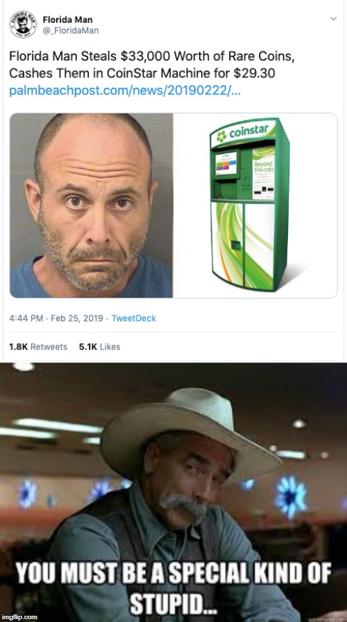 Stupid Florida Man | image tagged in headlines | made w/ Imgflip meme maker