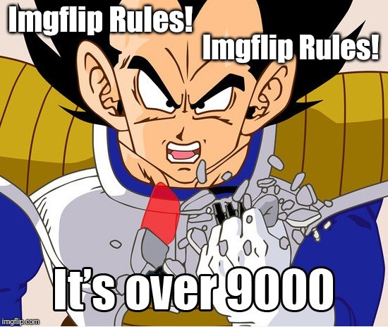 It's over 9000! (Dragon Ball Z) (Newer Animation) | Imgflip Rules! Imgflip Rules! | image tagged in it's over 9000 | made w/ Imgflip meme maker